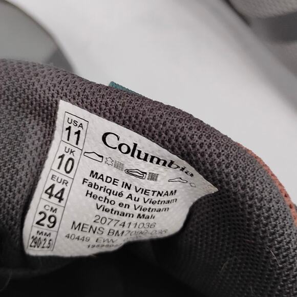 Columbia Mens Konos XCEL Waterproof Hiking Trail Shoes Sneakers Gray Size 11 - Picture 8 of 9